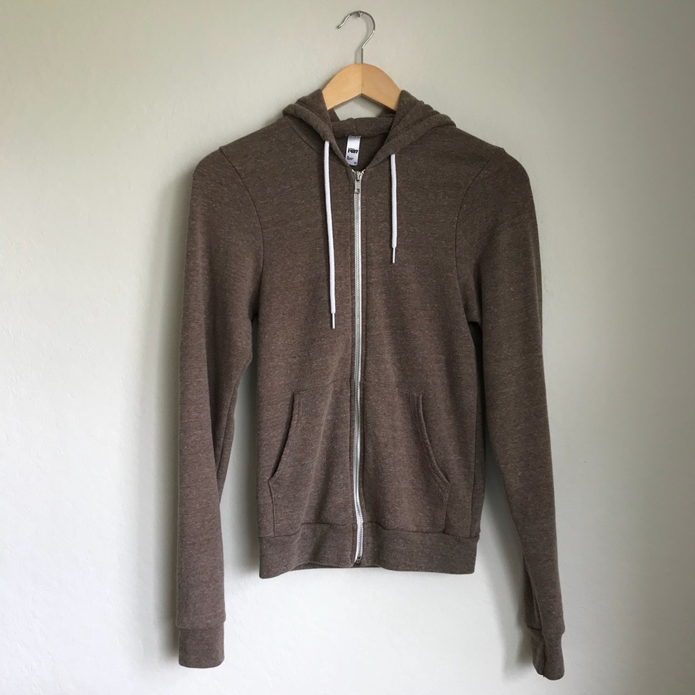 American Apparel Tri-Blend zip up sweatshirt